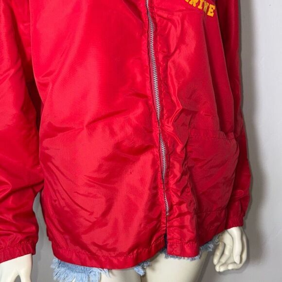 Vintage Marine Corp Jacket Medium 70s Artex USMC Red Military Lightweight Nylon - Picture 12 of 16